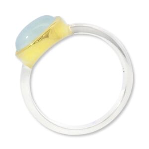 Ring, Silber 925, vergoldet, Aquamarine, Schmuck, Silberschmuck, Goldwerkstatt Schmuck und Trauringe, Neuötting, Altötting, Geschenk, Lieblingsmensch