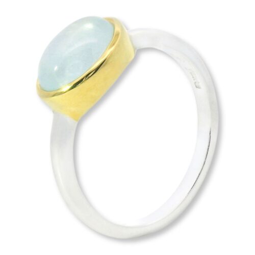 Ring, Silber 925, vergoldet, Aquamarine, Schmuck, Silberschmuck, Goldwerkstatt Schmuck und Trauringe, Neuötting, Altötting, Geschenk, Lieblingsmensch