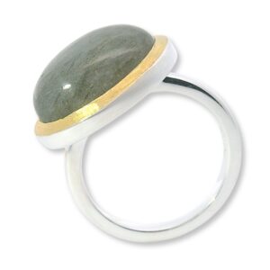 Ring, Silber 925, vergoldet, Labradorit, Schmuck, Silberschmuck, Goldwerkstatt Schmuck und Trauringe, Neuötting, Altötting, Geschenk, Lieblingsmensch