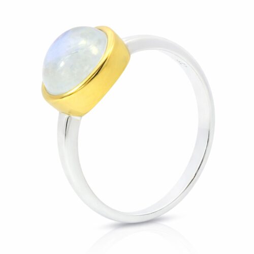 Ring, Silber 925, vergoldet, Mondstein, Schmuck, Silberschmuck, Goldwerkstatt Schmuck und Trauringe, Neuötting, Altötting, Geschenk, Lieblingsmensch