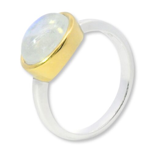 Ring, Silber 925, vergoldet, Mondstein, Schmuck, Silberschmuck, Goldwerkstatt Schmuck und Trauringe, Neuötting, Altötting, Geschenk, Lieblingsmensch