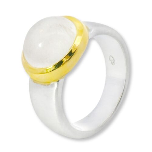 Ring, Silber 925, vergoldet, Mondstein, Schmuck, Silberschmuck, Goldwerkstatt Schmuck und Trauringe, Neuötting, Altötting, Geschenk, Lieblingsmensch