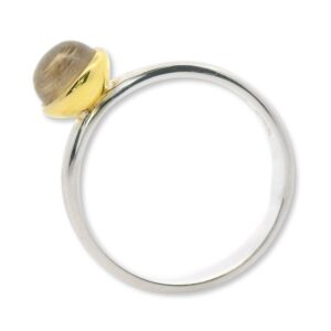 Ring, Silber 925, vergoldet, Goldrutilquarz, Schmuck, Silberschmuck, Goldwerkstatt Schmuck und Trauringe, Neuötting, Altötting, Geschenk, Lieblingsmensch
