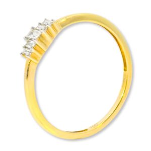 Ring Gelbgold 750 mit Diamanten – Bild 2