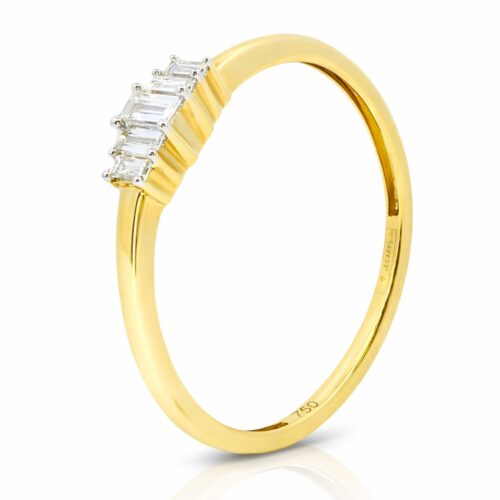 Ring, Verlobungsring, Goldring, Gelbgold, Baguetteschliff, Diamantschmuck, Goldschmuck, Goldwerkstatt, Schmuck und Trauringe, Neuötting, Altötting