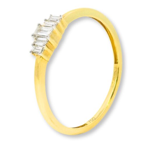 Ring, Verlobungsring, Goldring, Gelbgold, Baguetteschliff, Diamantschmuck, Goldschmuck, Goldwerkstatt, Schmuck und Trauringe, Neuötting, Altötting