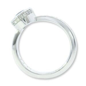 Ring, Weißgold, Safir, Brillanten, Brillantschmuck, Weißgoldschmuck, Safirschmuck, Goldwerkstatt, Schmuck und Trauringe, Neuötting, Altötting, Mühldorf am Inn
