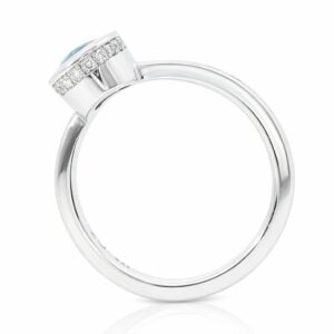 Ring, Weißgold, Safir, Brillanten, Brillantschmuck, Weißgoldschmuck, Safirschmuck, Goldwerkstatt, Schmuck und Trauringe, Neuötting, Altötting, Mühldorf am Inn