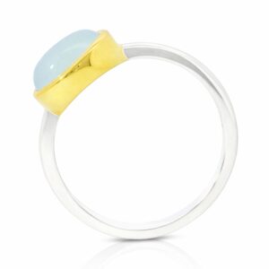 Ring, Silber 925, vergoldet, Aquamarine, Schmuck, Silberschmuck, Goldwerkstatt Schmuck und Trauringe, Neuötting, Altötting, Geschenk, Lieblingsmensch