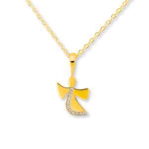 Anhänger, Taufe, Kommunion, Taufschmuck, Gelbgold 333, Taufgeschenk, Halskette, Zirkonia, Neuötting, Goldwerkstatt Schmuck & Trauringe