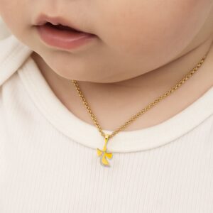 Anhänger, Taufe, Kommunion, Taufschmuck, Gelbgold 333, Taufgeschenk, Halskette, Zirkonia, Neuötting, Goldwerkstatt Schmuck & Trauringe