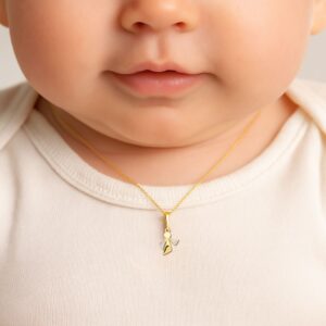 Anhänger, Taufe, Kommunion, Taufschmuck, Gelbgold 333, Taufgeschenk, Halskette, Zirkonia, Neuötting, Goldwerkstatt Schmuck & Trauringe