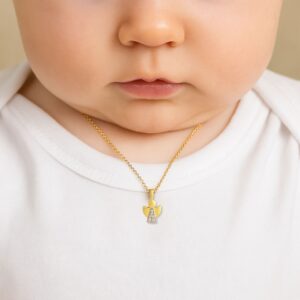 Anhänger, Taufe, Kommunion, Taufschmuck, Gelbgold 333, Taufgeschenk, Halskette, Zirkonia, Neuötting, Goldwerkstatt Schmuck & Trauringe