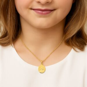 Anhänger, Taufe, Kommunion, Taufschmuck, Gelbgold 333, Taufgeschenk, Halskette, Zirkonia, Neuötting, Goldwerkstatt Schmuck & Trauringe