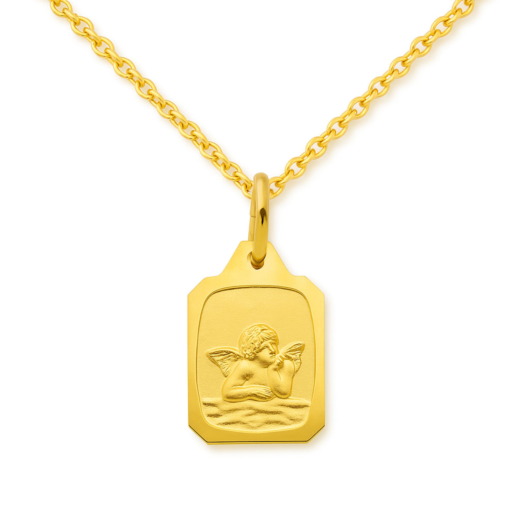 Anhänger, Taufe, Kommunion, Taufschmuck, Gelbgold 333, Taufgeschenk, Halskette, Zirkonia, Neuötting, Goldwerkstatt Schmuck & Trauringe