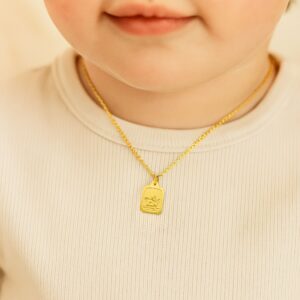 Anhänger, Taufe, Kommunion, Taufschmuck, Gelbgold 333, Taufgeschenk, Halskette, Zirkonia, Neuötting, Goldwerkstatt Schmuck & Trauringe