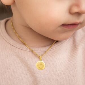 Anhänger, Taufe, Kommunion, Taufschmuck, Gelbgold 333, Taufgeschenk, Halskette, Zirkonia, Neuötting, Goldwerkstatt Schmuck & Trauringe