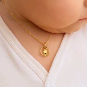 Anhänger, Taufring, Schutzengel, Taufschmuck, Gelbgold 333, Taufgeschenk, Halskette, Zirkonia, Neuötting, Goldwerkstatt Schmuck & Trauringe