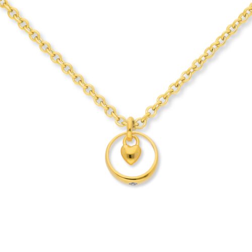 Anhänger, Taufring, Taufschmuck, Gelbgold 333, Taufgeschenk, Halskette, Zirkonia, Neuötting, Goldwerkstatt Schmuck & Trauringe