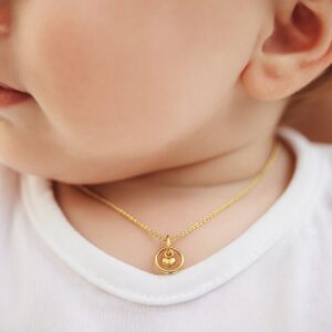 Anhänger, Taufring, Taufschmuck, Gelbgold 333, Taufgeschenk, Halskette, Zirkonia, Neuötting, Goldwerkstatt Schmuck & Trauringe