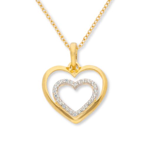 Anhänger, Gelbgold 333, Zirkonia, Halskette, Schmuckanhänger, Goldwerkstatt, Schmuck und Trauringe, Neuötting, Altötting