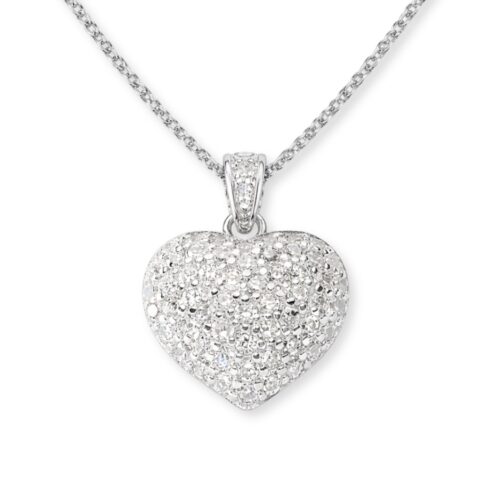 Anhänger, Herzanhänger, Silber 925, Zirkonia, Geschenk, Silberschmuck, Silberanhänger, Neuötting, Altötting, Goldwerkstatt Schmuck und Trauringe