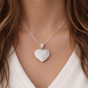 Anhänger, Herzanhänger, Silber 925, Zirkonia, Geschenk, Silberschmuck, Silberanhänger, Neuötting, Altötting, Goldwerkstatt Schmuck und Trauringe