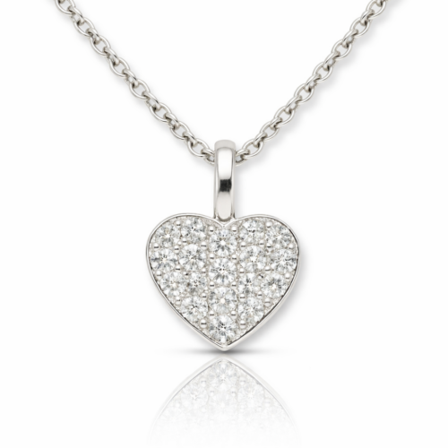 Anhänger, Herzanhänger, Silber 925, Zirkonia, Geschenk, Silberschmuck, Silberanhänger, Neuötting, Altötting, Goldwerkstatt Schmuck und Trauringe
