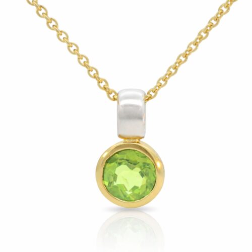 Anhänger, Halskette, Silber 925, vergoldet, Peridot, Silberschmuck, Silberring, Edelstein, Goldwerkstatt Schmuck und Trauringe, Neuötting, Altötting, Geschenk