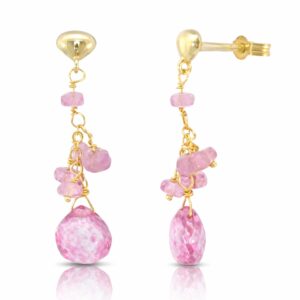 Ohrringe, Ohrhänger, Turmalin, Gelbgold, Goldschmuck, Gelbgold 750, Turmalinschmuck, Goldwerkstatt Schmuck und Trauringe, Neuötting, Altötting, Neuötting