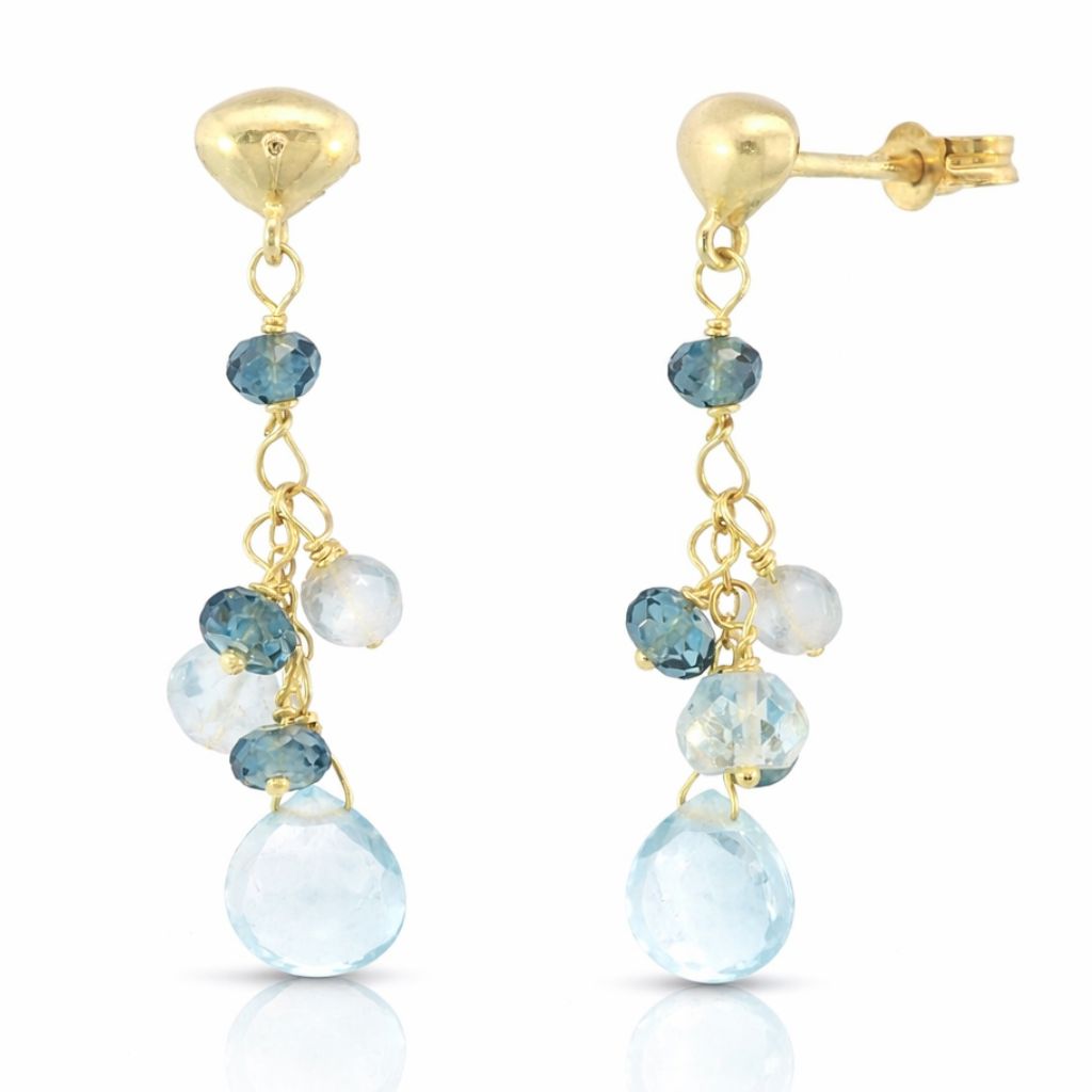 Ohrringe, Ohrhänger, Topas, Gelbgold, Goldschmuck, Gelbgold 750, Turmalinschmuck, Goldwerkstatt Schmuck und Trauringe, Neuötting, Altötting, Neuötting