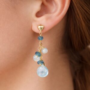 Ohrringe, Ohrhänger, Topas, Gelbgold, Goldschmuck, Gelbgold 750, Turmalinschmuck, Goldwerkstatt Schmuck und Trauringe, Neuötting, Altötting, Neuötting