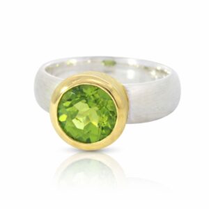 Ring, Silber 925, vergoldet, Peridot, Silberschmuck, Silberring, Edelstein, Goldwerkstatt Schmuck und Trauringe, Neuötting, Altötting, Geschenk
