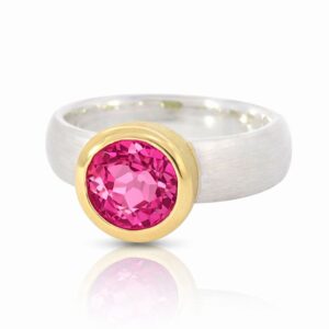 Ring, Silber 925, vergoldet, Topas, Pink, Silberschmuck, Silberring, Edelstein, Goldwerkstatt Schmuck und Trauringe, Neuötting, Altötting, Geschenk