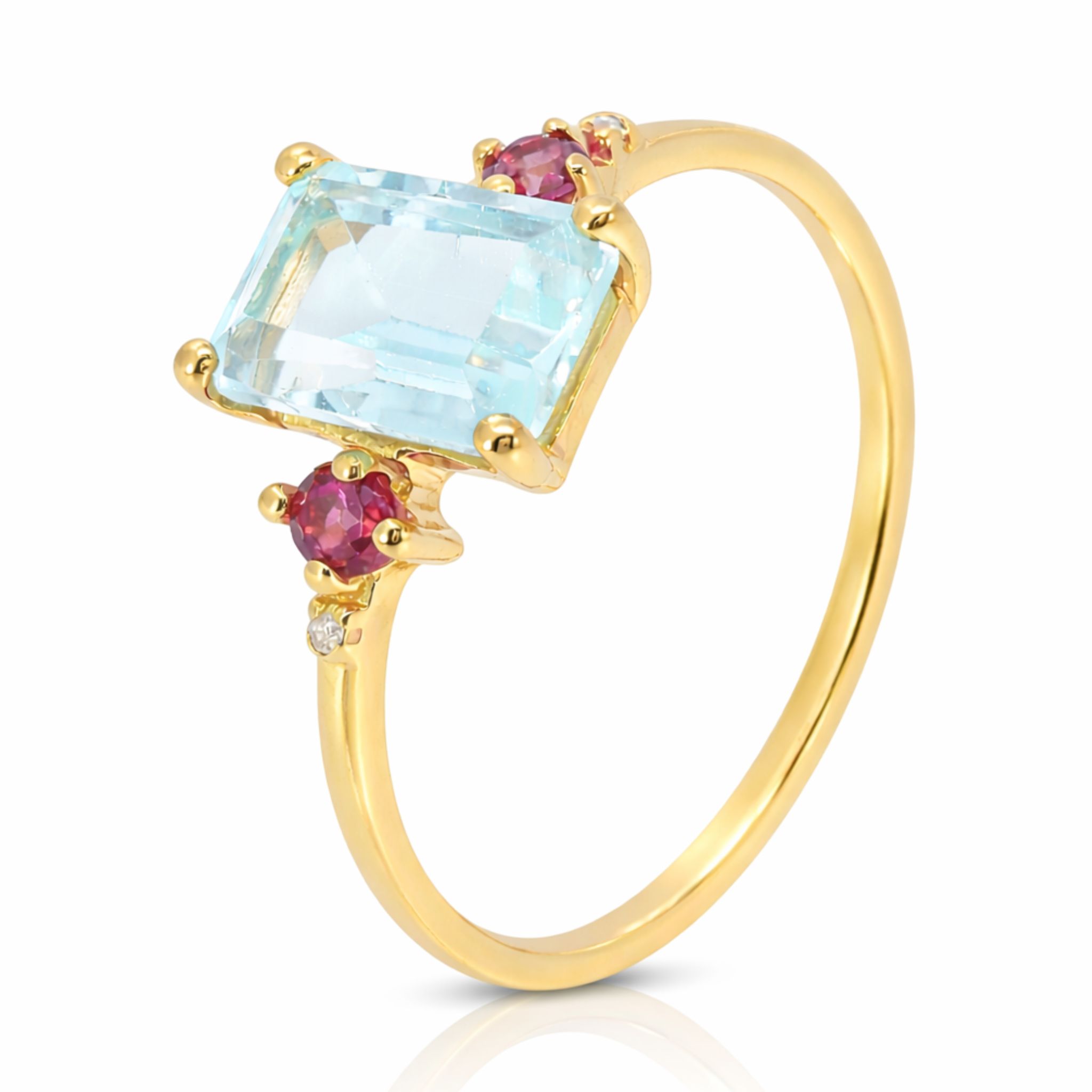 Ring 16600307 Gelbgold 750 Topas Brillanten 0,008ct 624€ -1 Ring, Gelbgold, Gelbgold 585, Verlobungsring, Goldring, Topas, Brillanten, Verlobungsring, Geschenkidee, Goldwerkstatt Schmuck und Trauringe, Neuötting, Altötting, Goldschmuck