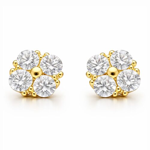 Ohrstecker, Ohrringe, Gelbgold 333, Ohrschmuck, Goldschmuck, Goldwerkstatt Schmuck und Trauringe, Neuötting, Altötting, Zirkonia