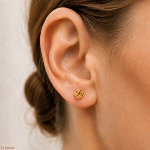 Ohrstecker Knoten Gelbgold 333 – Bild 3