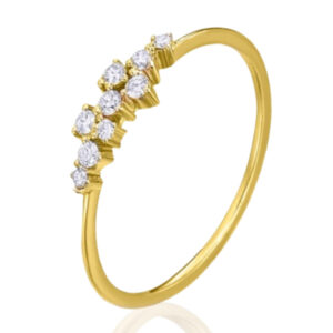 Zarter Ring  Gelbgold 750 mit Brillanten